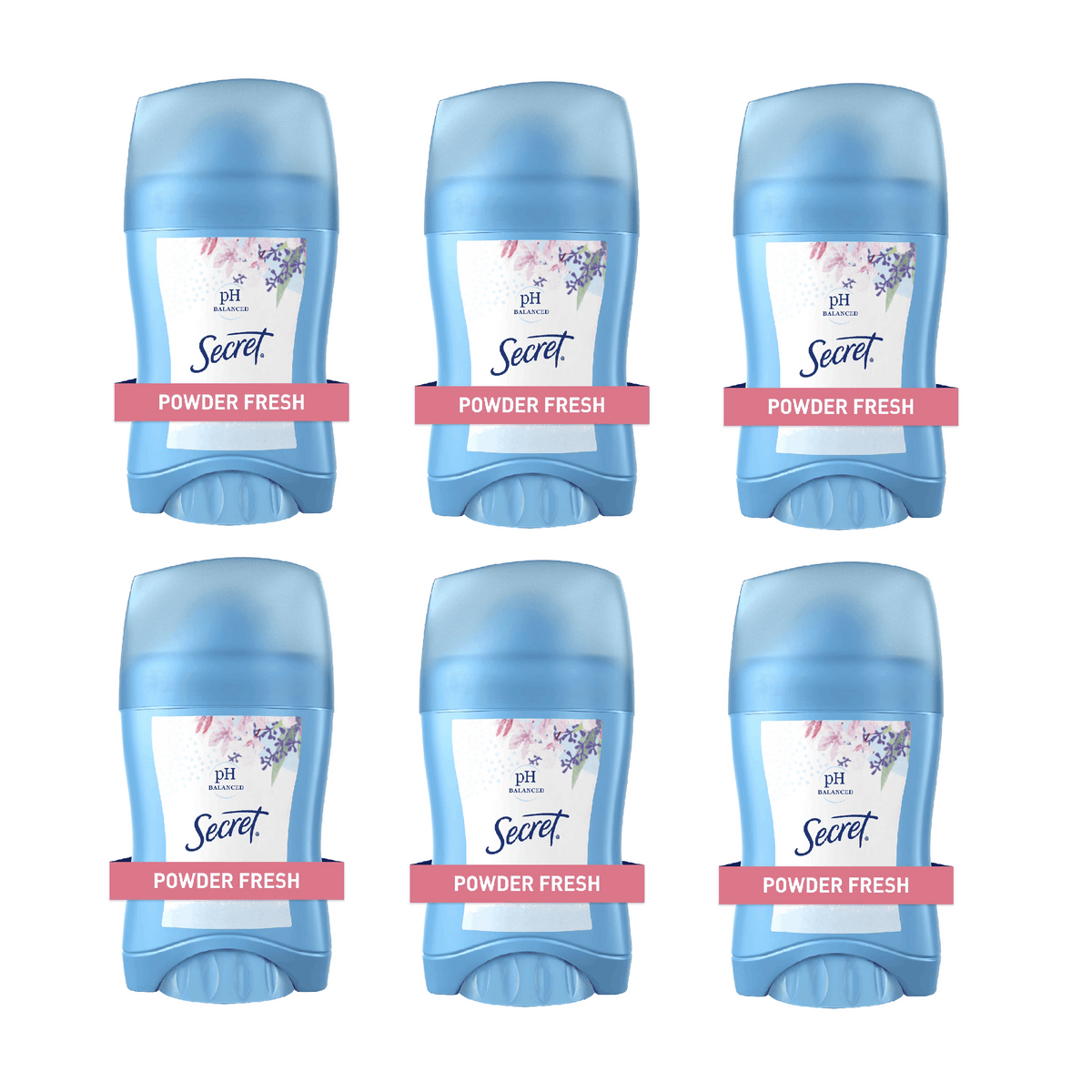 Antiperspirant Deodorant, Secret Powder Fresh 1.7 oz 6 Pack, Daily Underarm Protection for Women