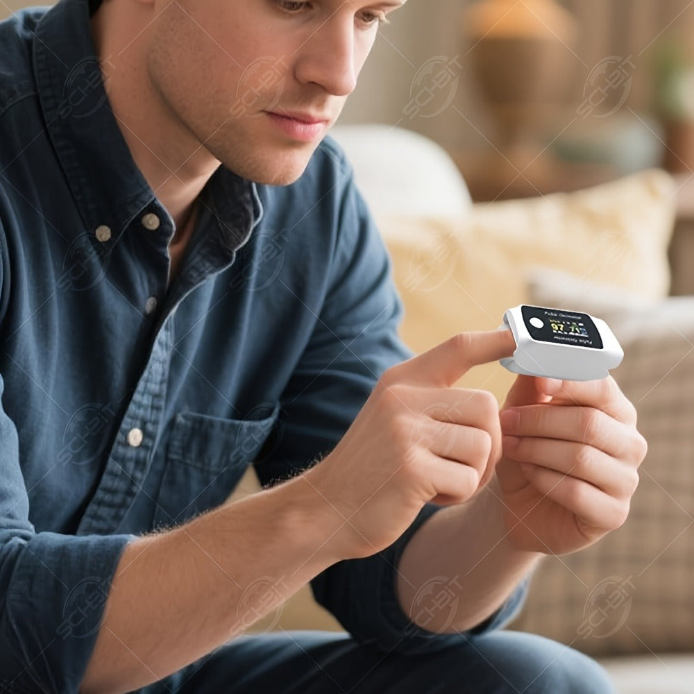 Pulse Oximeter, Real-Time Heart Rate & SpO2 Tracking via Bluetooth App, Compact Digital Oxygen Meter
