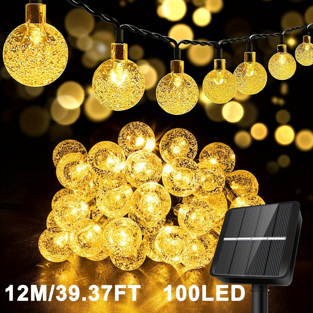 Solar String Lights in an Outdoor Design with Remote Control