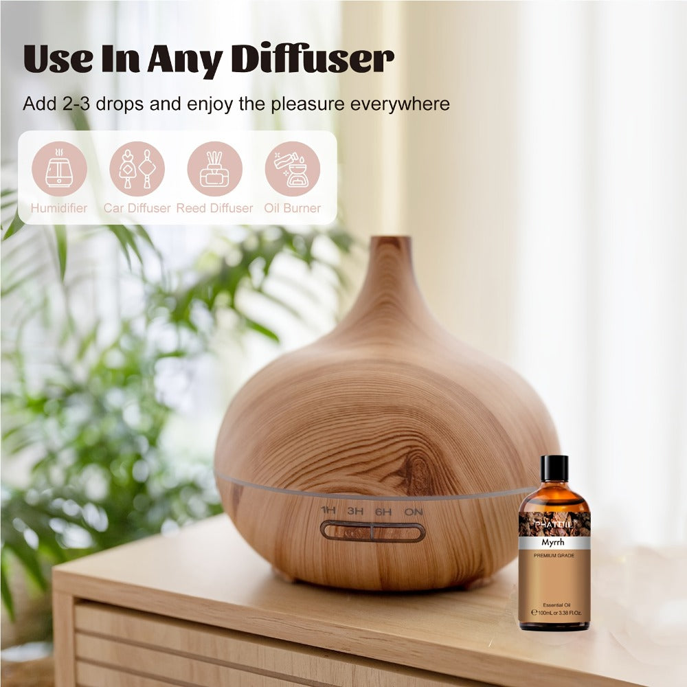 Myrrh Essential Oil for Diffuser and Candle Making (100ml Pure Undiluted Natural Oil)