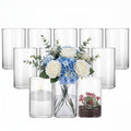Glass Cylinder Vases for Centerpieces Bulk 12/24pcs – Clear Flower Vases for Wedding Decorations, Floral Arrangements, Home, Restaurant & Party Table Decor, 6x3.4in