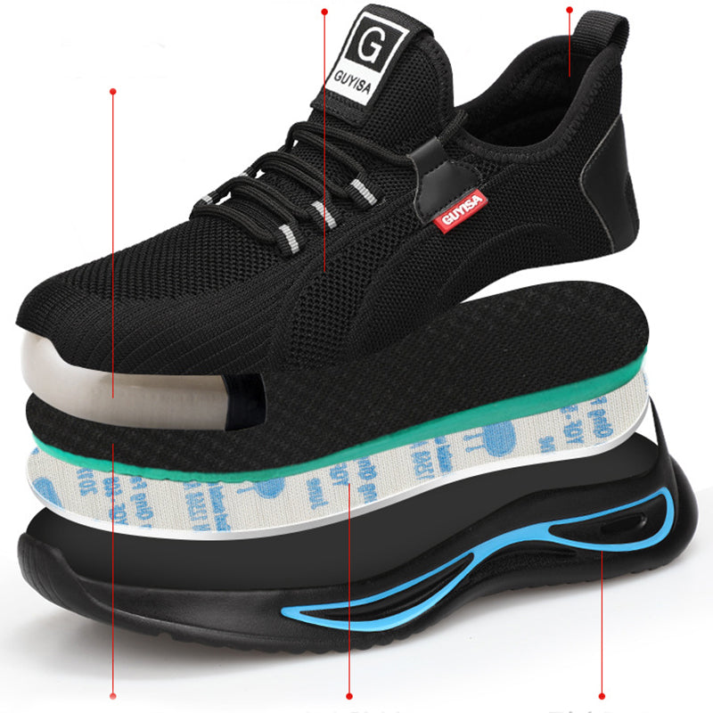 Men's Steel Toe Safety Sneakers | Non-Slip Indestructible Work Shoes