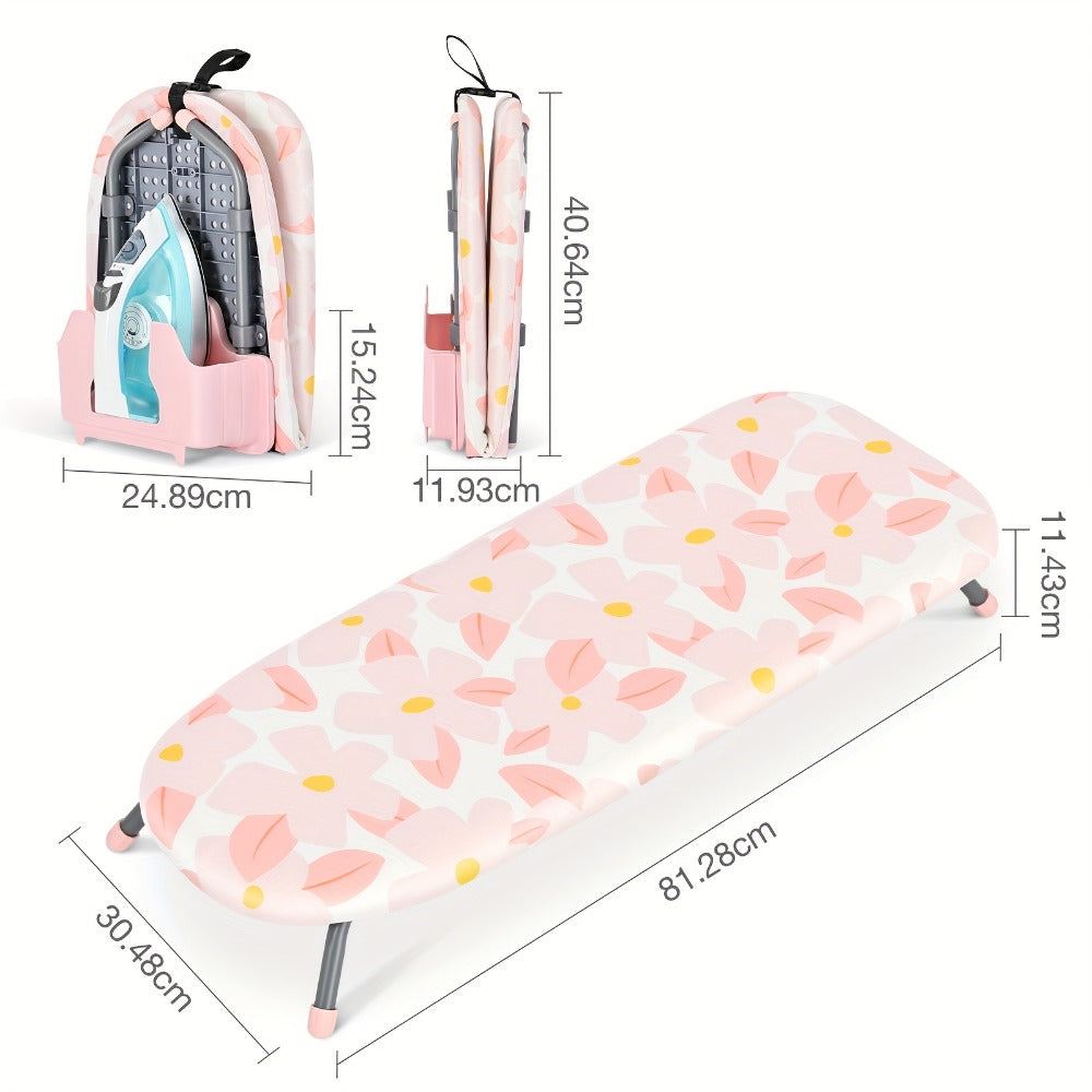 Ironing Board, Tabletop Portable, Compact Small Metal Frame Non-Slip Feet for Home Travel Apartment Dorm