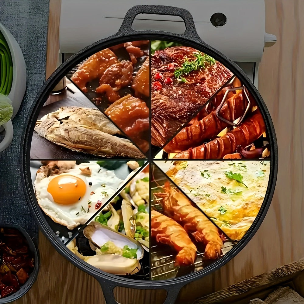 Cast Iron Frying Pan Non-Stick 11 Inch 28cm – Rust-Proof Anti-Deformation Even Heating | Oven & Induction Safe Skillet for Pizza Barbecue & Camping | Durable Cast Iron Pan Single or 2-Pack