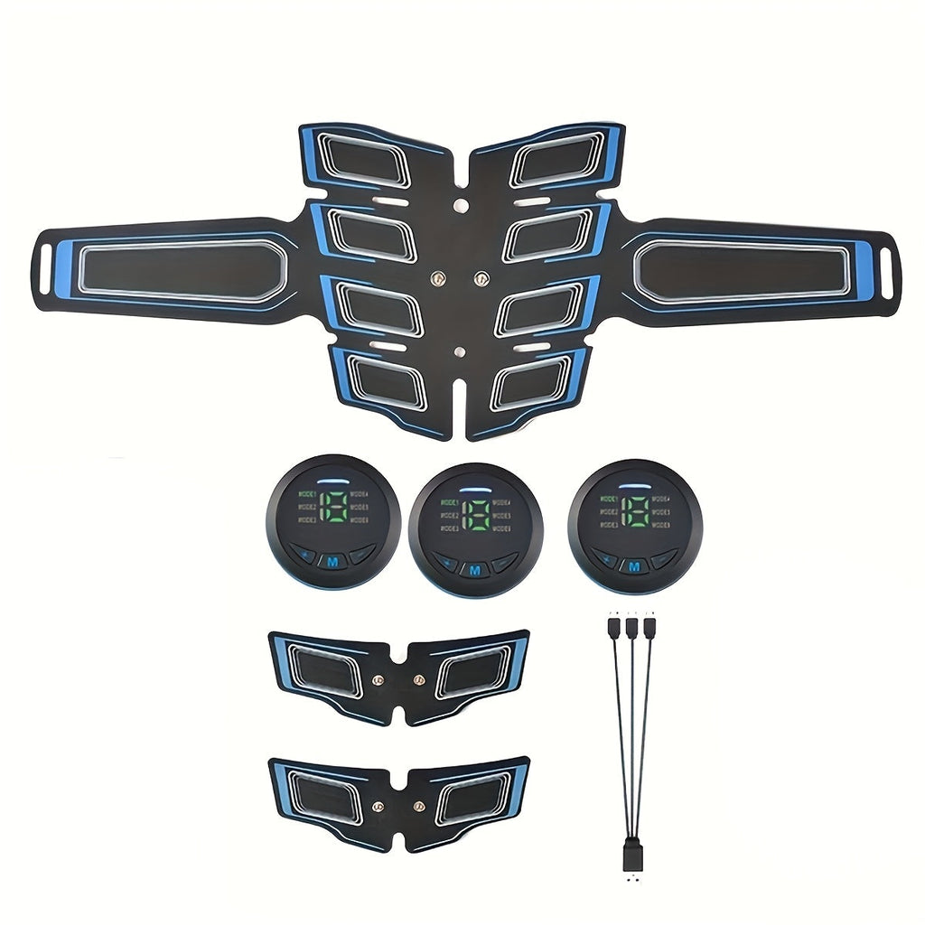 EMS Muscle Stimulator Belt – TENS Body Massager for Muscle Toning, Pain Relief & Full Body Relaxation | Adjustable Modes, USB Charging, Fitness Shaper for Home Gym Use