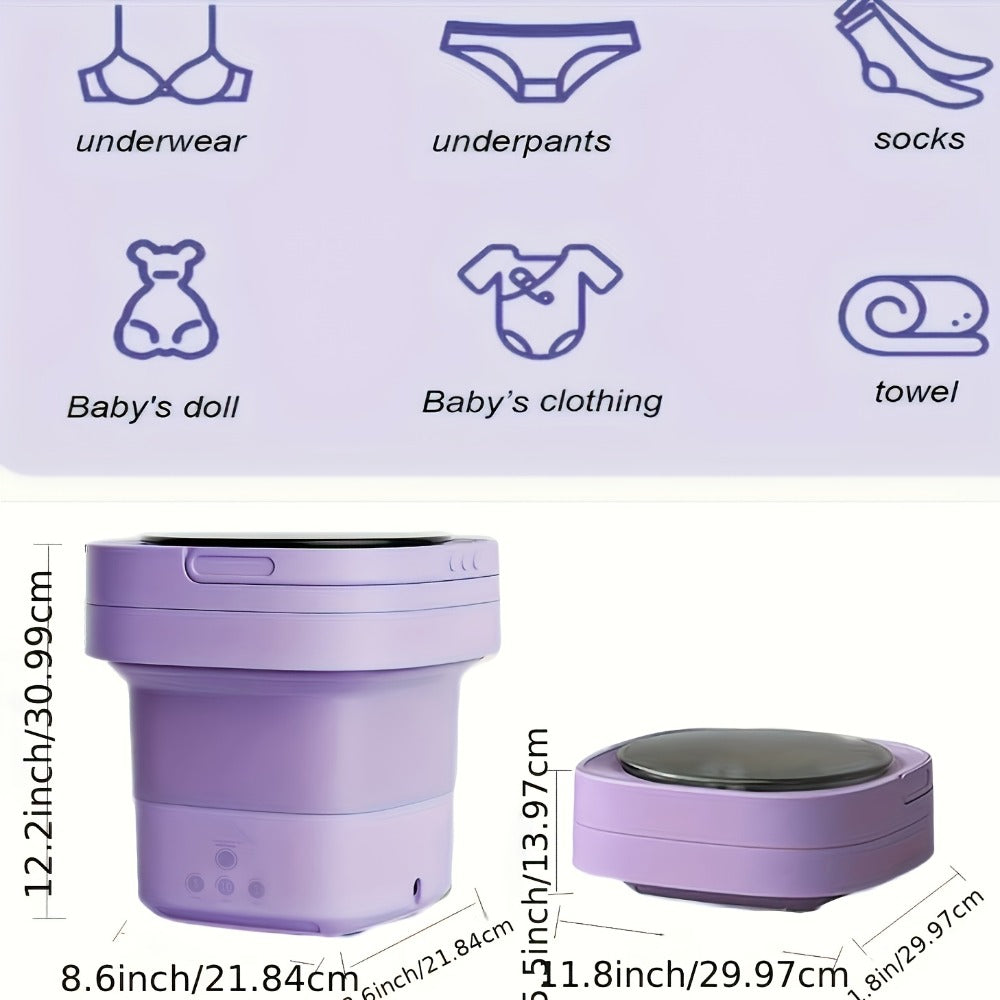 Mini Washing Machine with 3 Cleaning Modes for Underwear Delicates