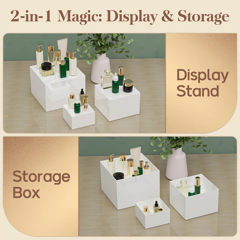 Dessert Display: Acrylic Buffet Risers Display Stand for Party Catering and Jewelry