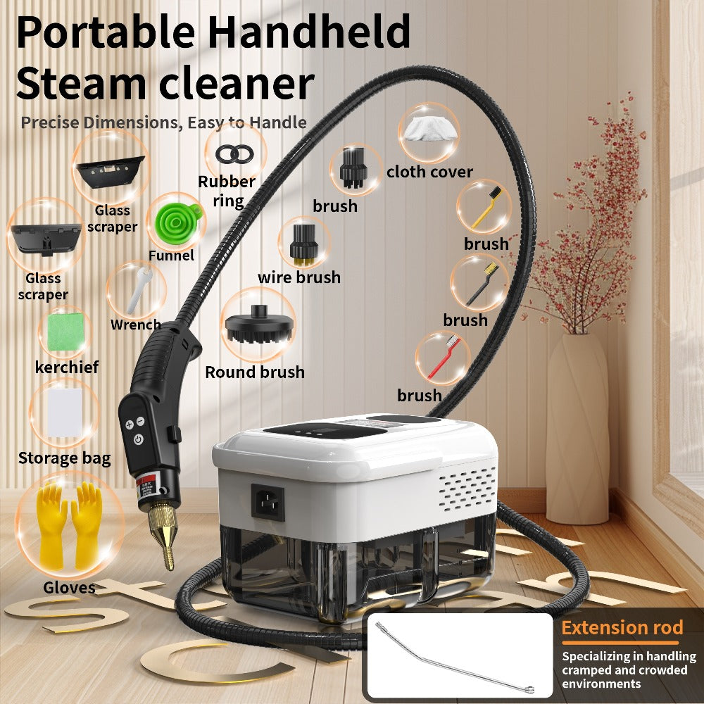 Steam Cleaner, Portable High-Temperature High-Pressure Handheld Steamer for Home, Tile & Grout Cleaning 9-Speed Adjustable
