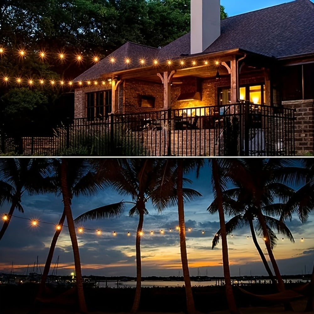 Solar String Lights in an Outdoor Design with Remote Control
