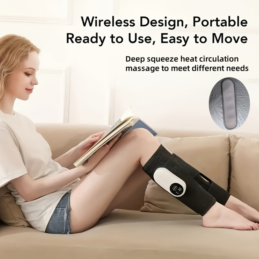Leg Massager: Air Compression, Cordless Calf & Foot Massager with 3 Intensity Levels for Legs, Thighs