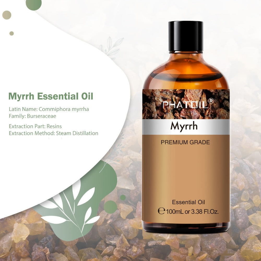Myrrh Essential Oil for Diffuser and Candle Making (100ml Pure Undiluted Natural Oil)