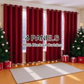 Blackout Curtains 4 Panels – 100% Light Blocking Thermal Insulated Soundproof Privacy Window Curtains for Bedroom Living Room