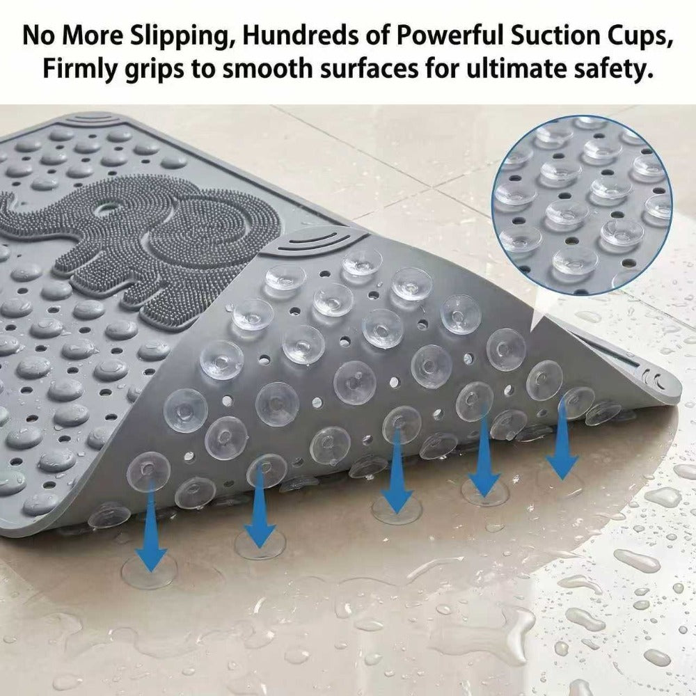 Non-Slip Bath Mat in Extra Soft TPE for the Bathtub and Shower (30x17 Inch)