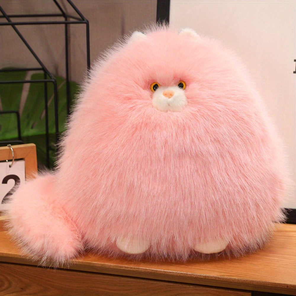 Silly Long Hair Cat Plush Pillow for Cat Lovers, Soft and Comforting for Sleep