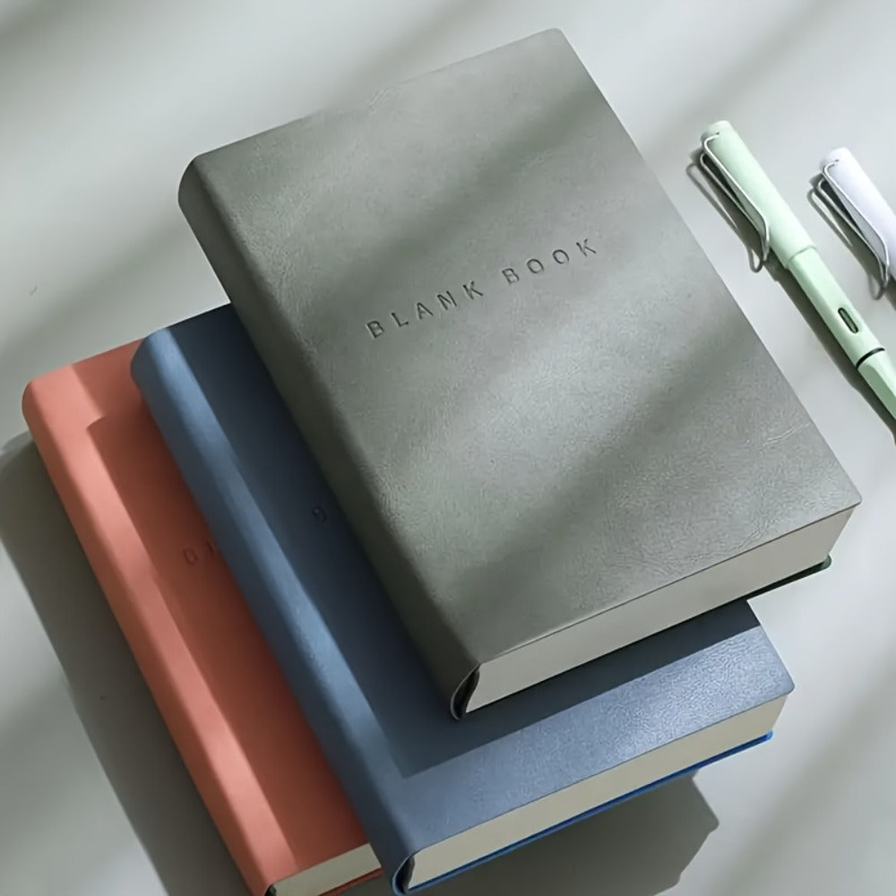 Blank Notebook with A5 760 Pages Leather Soft Cover Sketchbook