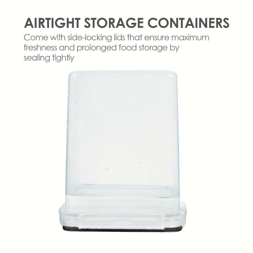 Food Storage Containers, Large Airtight Pantry Canisters 4 Pack, Lids for Flour Sugar Rice Cereal and Baking Supplies