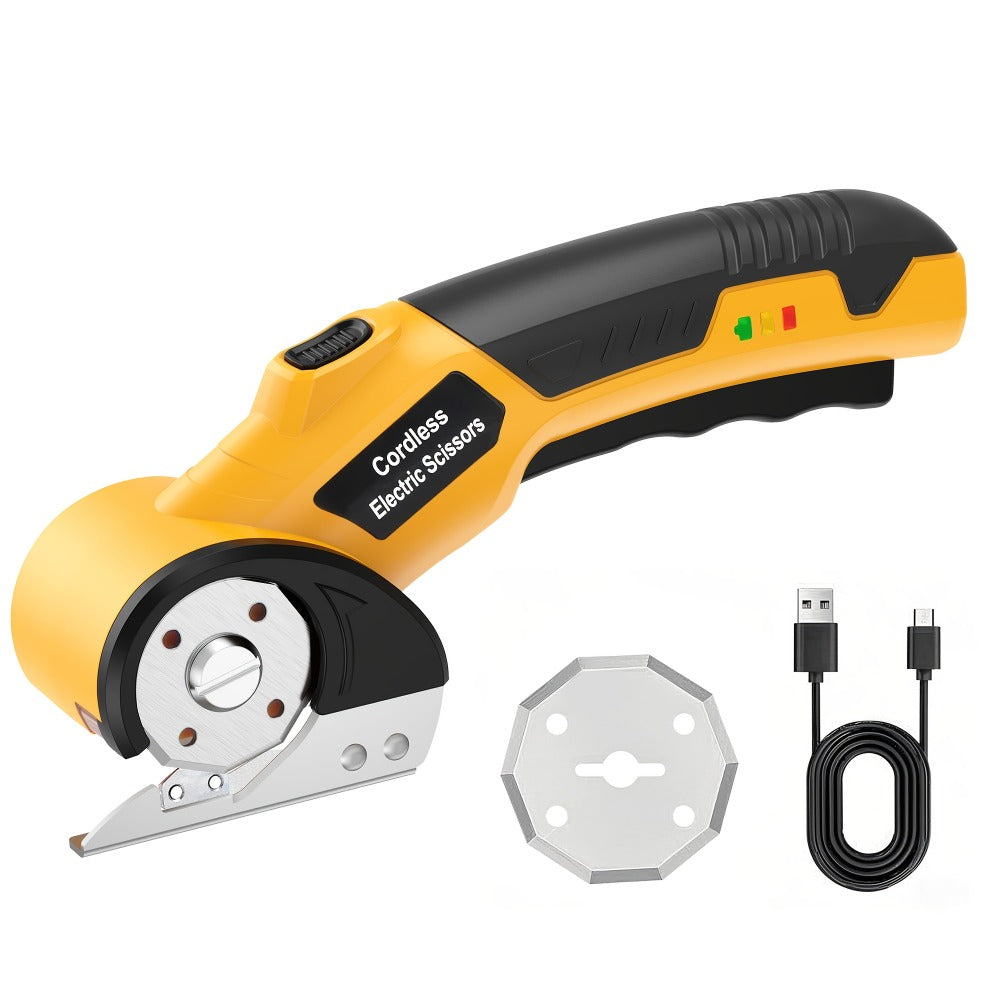 Electric Scissors with Rechargeable Cordless and Battery Indicator for Fabric