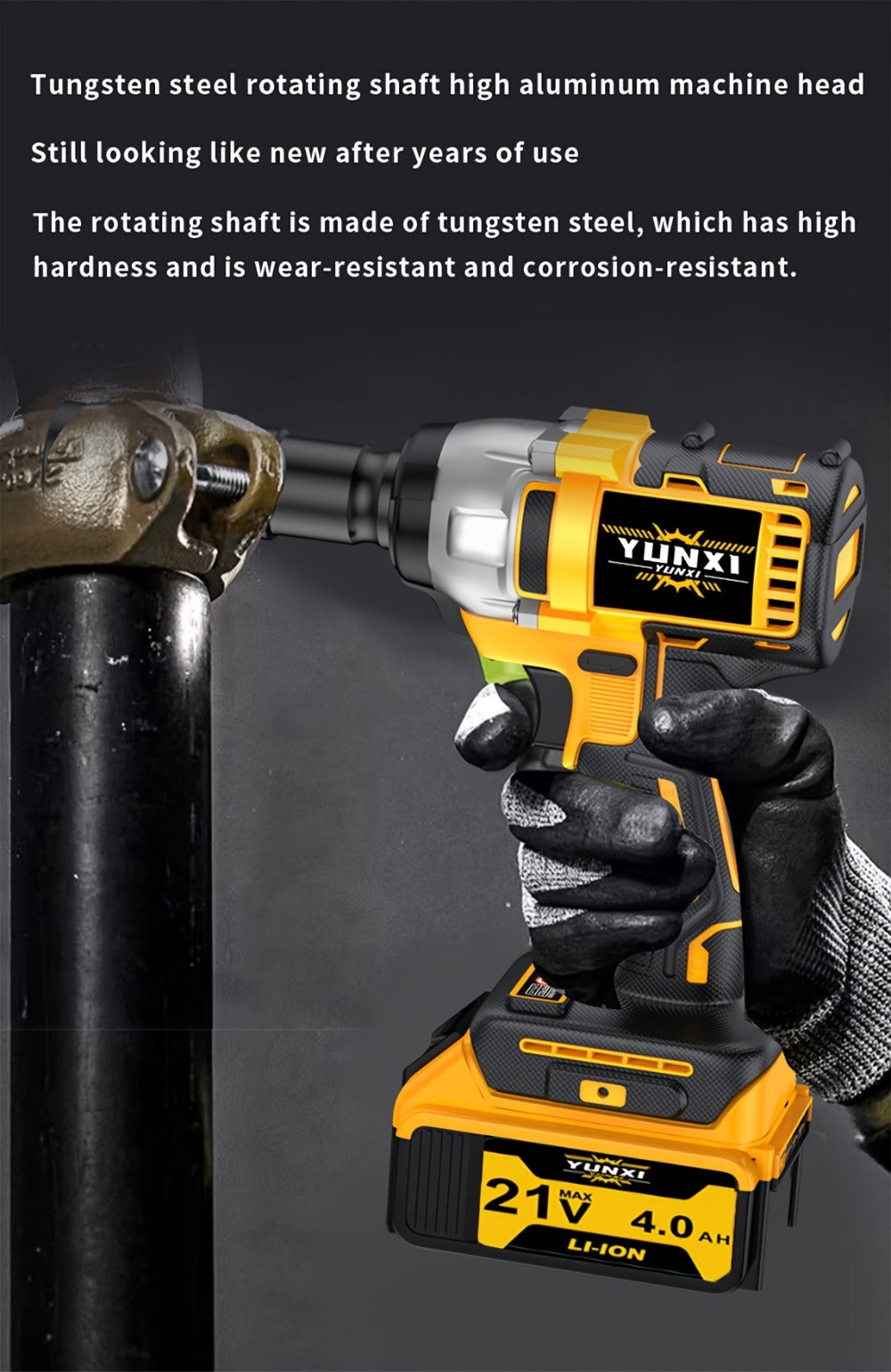 Cordless Impact Wrench 21V Brushless Electric Drill Set with 4000mAh Battery, Toolbox & Full Accessories, Wireless Power Drill for Automotive, Home & Industrial Use, Men's Gift