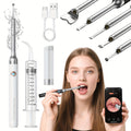 Intelligent Visual Tonsil Stone Removal Kit – 1080P HD Camera, 6 LED Lights, Wi-Fi & App Connection, Multi-Accessory Oral Inspection Tool for All Ages