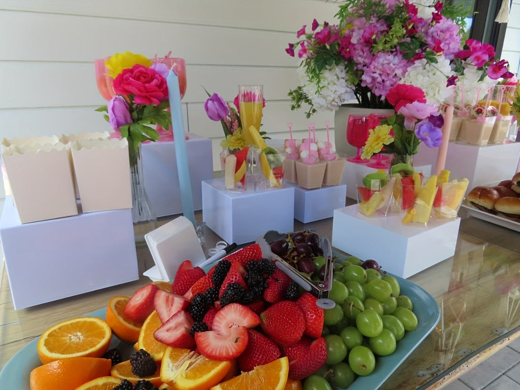 Dessert Display: Acrylic Buffet Risers Display Stand for Party Catering and Jewelry