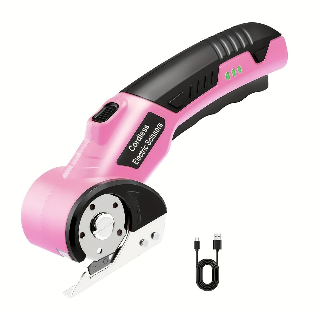 Electric Scissors with Rechargeable Cordless and Battery Indicator for Fabric