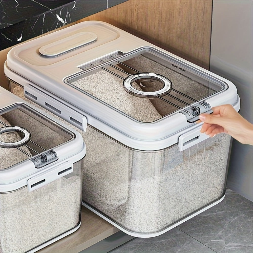 Food Storage Containers, Airtight Food Storage Container Rice Canister, Flip-top with sealing buckle