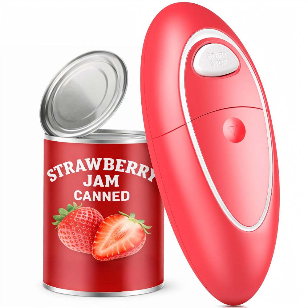 Electric Can Opener One-Touch Automatic – Smooth Edge Battery Operated Handheld Opener for All Can Sizes, Best Kitchen Gadget for Seniors, Arthritis & Weak Hands, Great Gift Idea