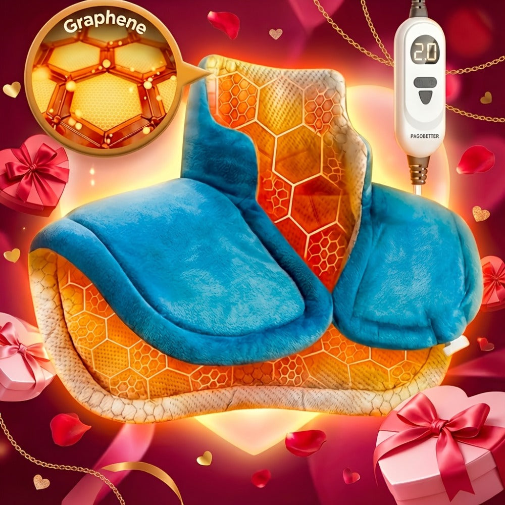 Heating Pad for Neck and Shoulders, Weighted Electric Wrap with Six Heat Settings and Automatic Shut-Off