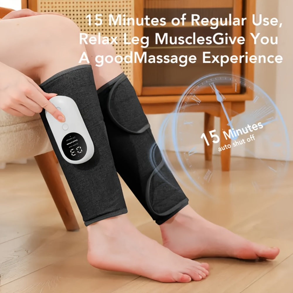 Leg Massager: Air Compression, Cordless Calf & Foot Massager with 3 Intensity Levels for Legs, Thighs
