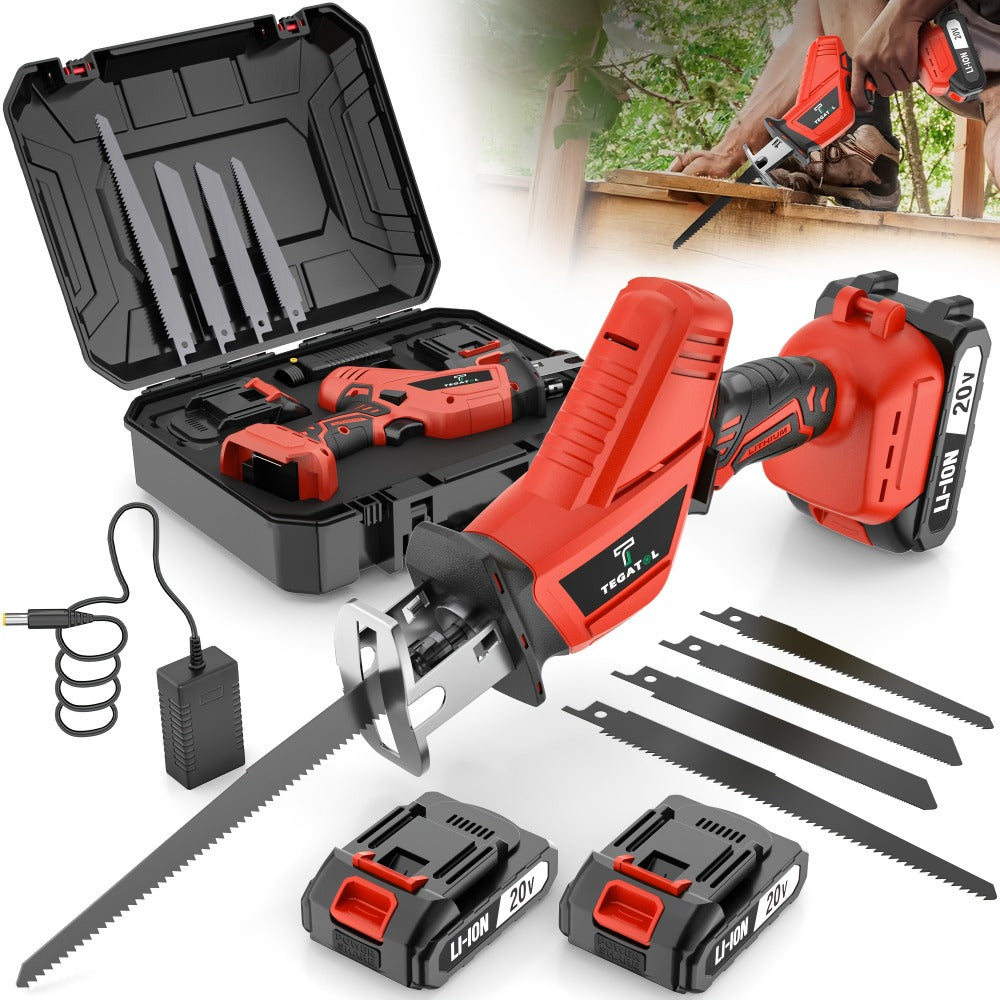 Electric Saw in an Electric Design with LED Light and Safety Lock