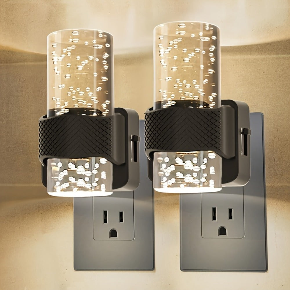 LED Dimmable 3000K Warm Light & Auto Sensor, 2 Pack for Hallway Bedroom, Adjustable / Dimmable, Plug In Night Light