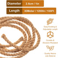Manila Rope Natural Jute Twisted Hemp Rope – 3/4" 1" 1-1/4" 1.5" Thick Heavy Duty Outdoor Rope for Swing Bed Hammock Railing Crafts Tug of War Landscaping Gardening Bundling Home Decor