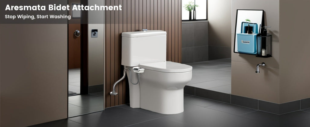 Bidet Attachment, Dual Retractable Nozzle Non-Electric Self-Cleaning Fresh Water Bidet Sprayer, Fits Most Toilets