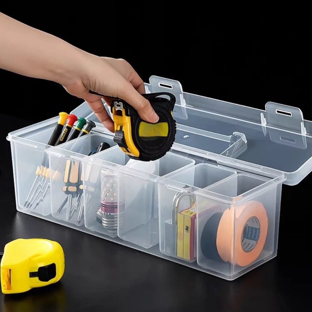 Organizer Box Set with Multi-Compartment Hardware Organizer for Screws