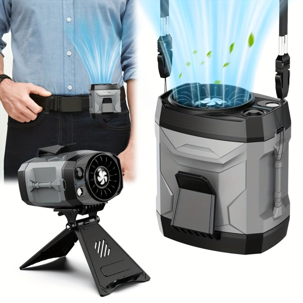 Portable Fan for Cars, USB Rechargeable Clip-On Cooling with Adjustable Speed for Travel and Everyday Drives