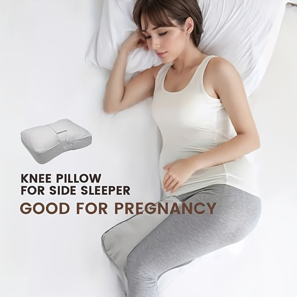 Knee Pillow For Side Sleepers with Adjustable Straps for Spine Alignment