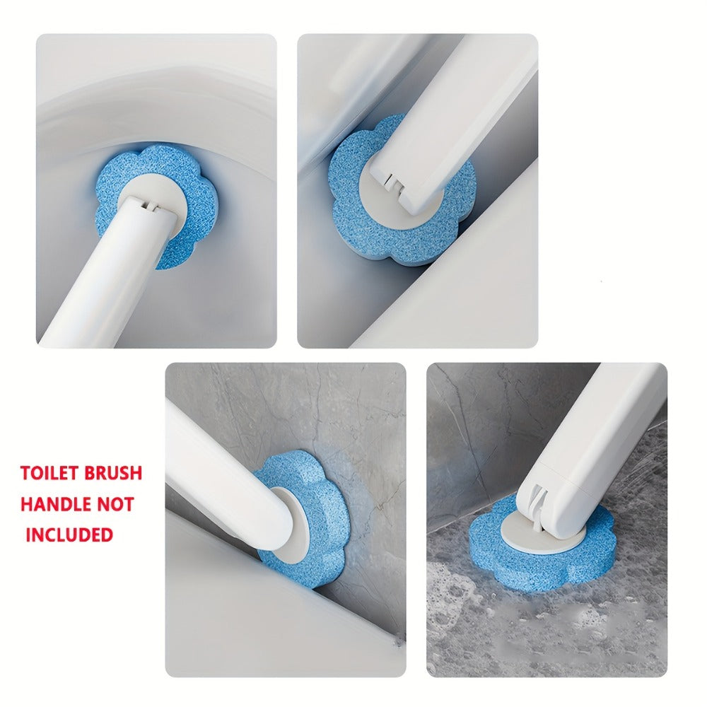 Disposable Toilet Brush with Bracket and Replaceable Heads for Home and Bathroom