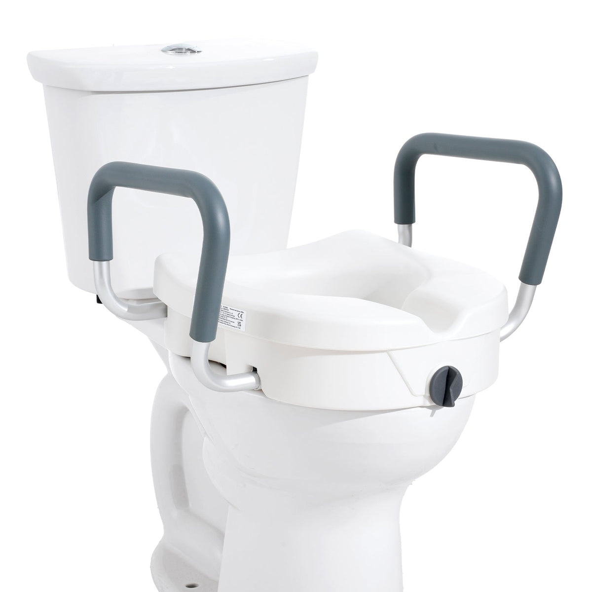 Raised Toilet Seat with 350 lbs Capacity for Seniors and Elderly