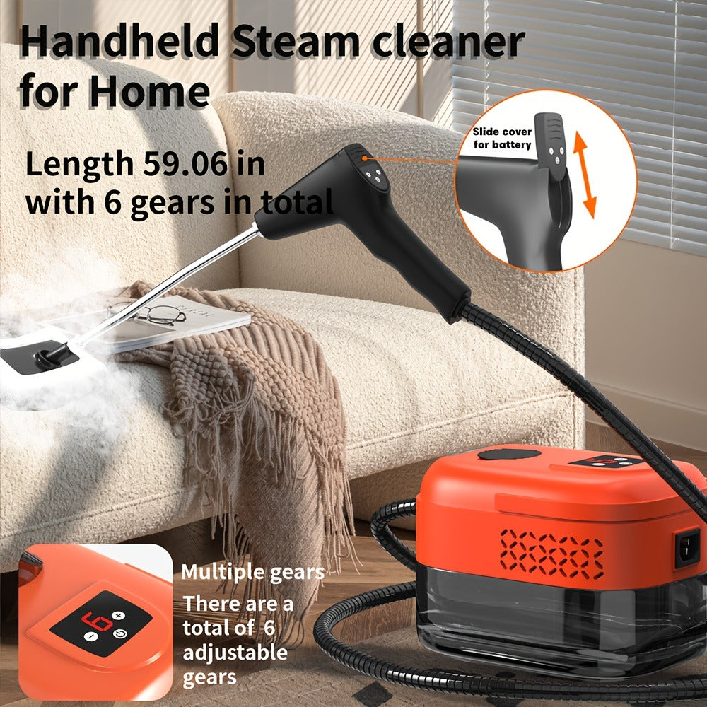 Handheld Steam Cleaner with High Pressure 9-Gear Adjustment and LCD Display