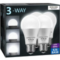 3-Way LED Light Bulb A19 40 60 100W Equivalent 1500 Lumens E26 Base – Soft White 2700K & Daylight 5000K Three-Way Bulb for Bedroom Living Room Study Room Table Lamp, 2 & 4 Pack