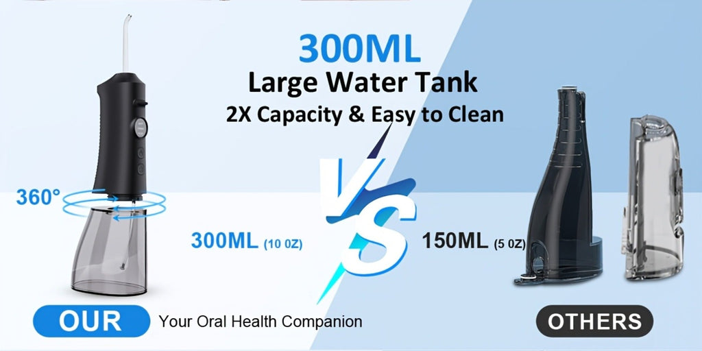 Water Flosser Cordless, Rechargeable Electric Dental Cleaner, Portable for Home & Travel Use