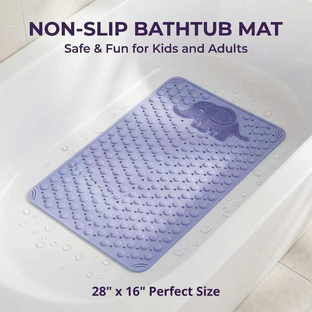 Non-Slip Bath Mat in Extra Soft TPE for the Bathtub and Shower (30x17 Inch)