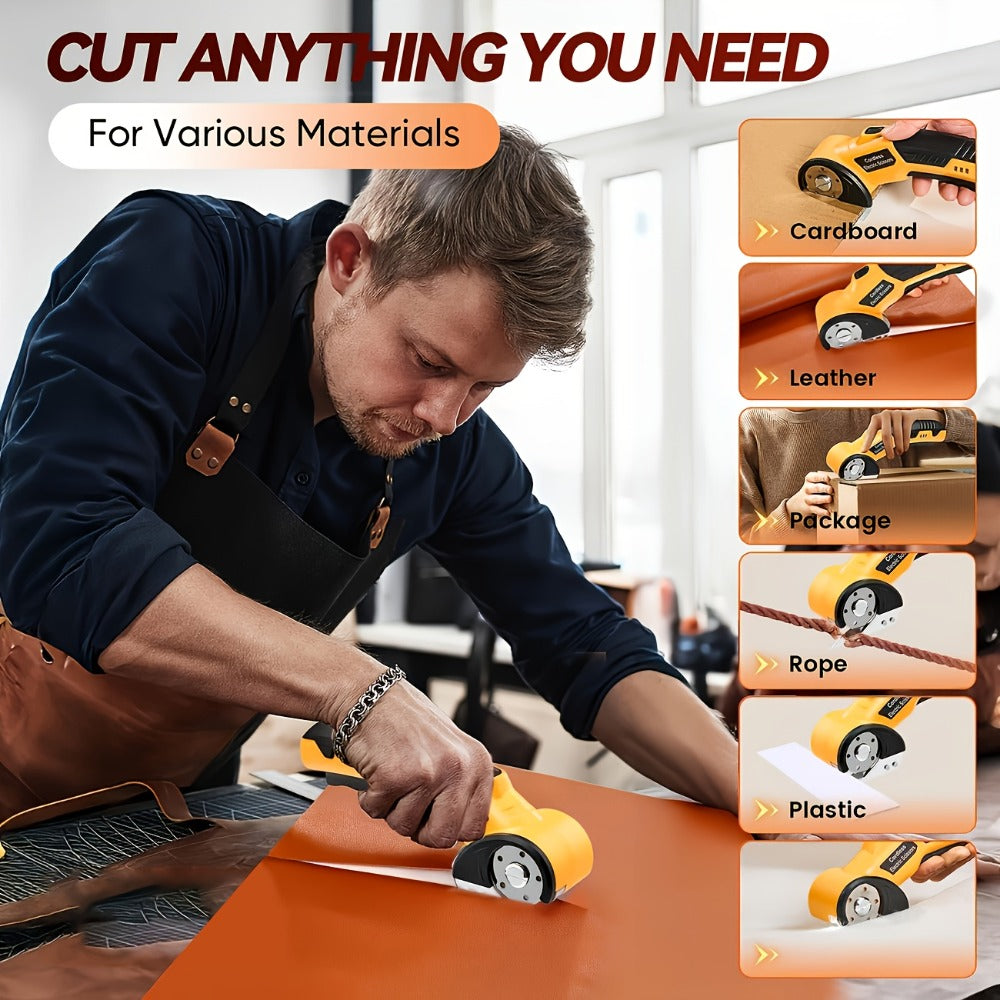 Electric Scissors with Rechargeable Cordless and Battery Indicator for Fabric