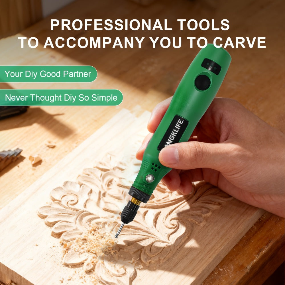 Cordless Rotary Tool Kit 102pcs for Wood Carving with Adjustable Speed