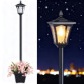 Solar Post Light Outdoor Garden Pathway Lamp IP44 Waterproof 60LM Warm White LED – Solar Powered Landscape Stake Light for Yard Driveway Patio Walkway Christmas Holiday Decoration