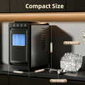 Countertop Ice Maker – 26 Lbs in 24 Hours, Selectable Ice Size, Internal Lighting, Self-Cleaning Portable Ice Machine with Basket & Scoop, Compact Design for Home, Kitchen & Office Use