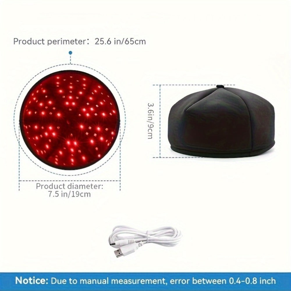 Red Light Therapy Cap for Home Use with 120 LEDs in Black or Gray