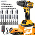 21V Cordless Drill Brushless Impact Wrench Multifunctional – Lithium Battery, Quick Charger, Variable Speed, Tighten Screws & Bolts, Compact Power Tool for Home, Car Repair & DIY – Multiple Battery & Bundle Configurations