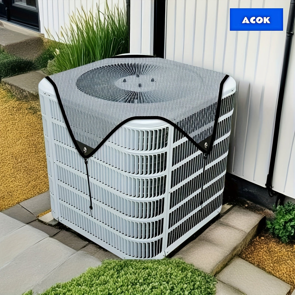 Air Conditioner Cover for Winter Christmas Season in an Outdoor Design