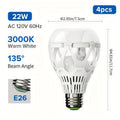 A21 LED Light Bulb 22W 3000 Lumens 200W Equivalent High Brightness Non-Dimmable – E26 Base 3000K Warm White & 5000K Daylight for Home Office Garage Workshop Indoor Lighting, 4-Pack